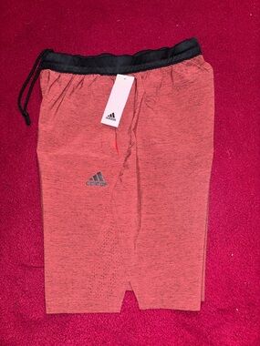 adidas Coral Athletic Shorts with Black Waistband